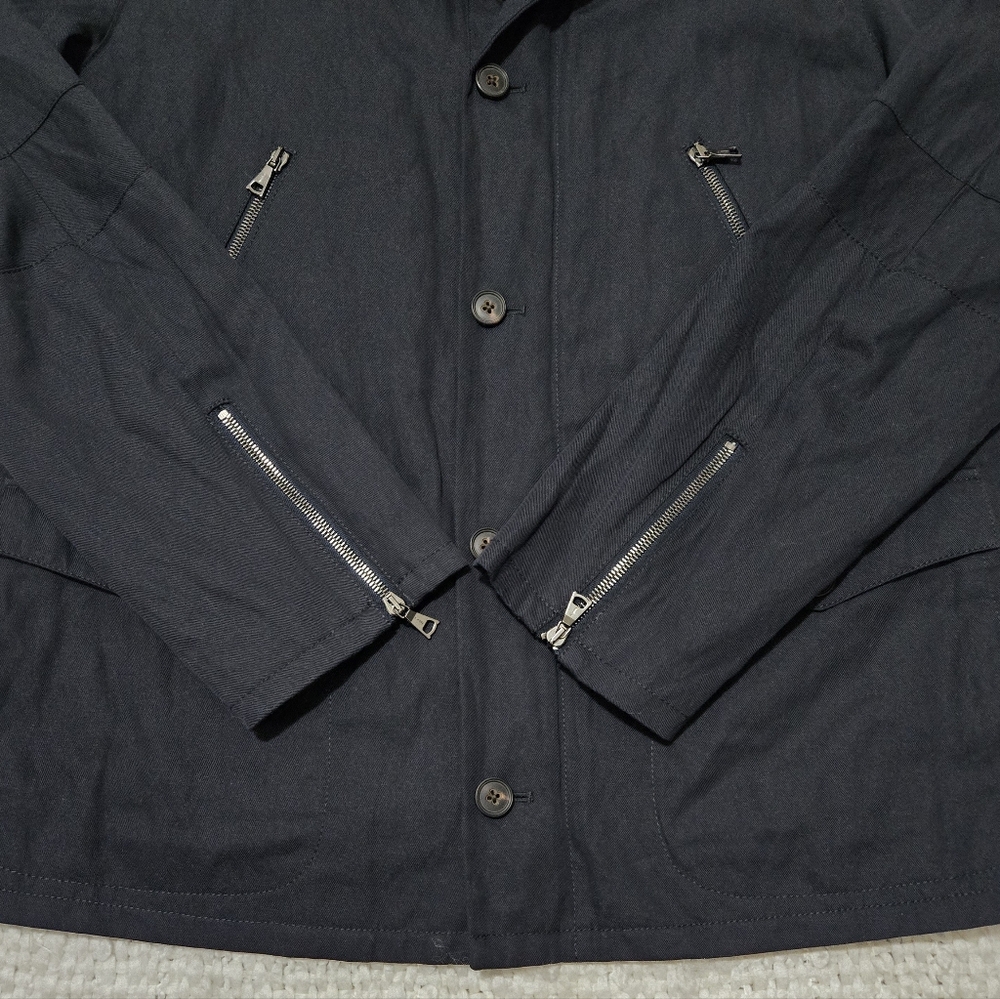 JOHN VARVATOS Mens Dark Navy Blue Utility Field Jacket Sz EU 52 / US 42 (Large) - Picture 9 of 16